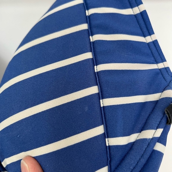 Striped Blue and White Bikini Top - Picture 4 of 6
